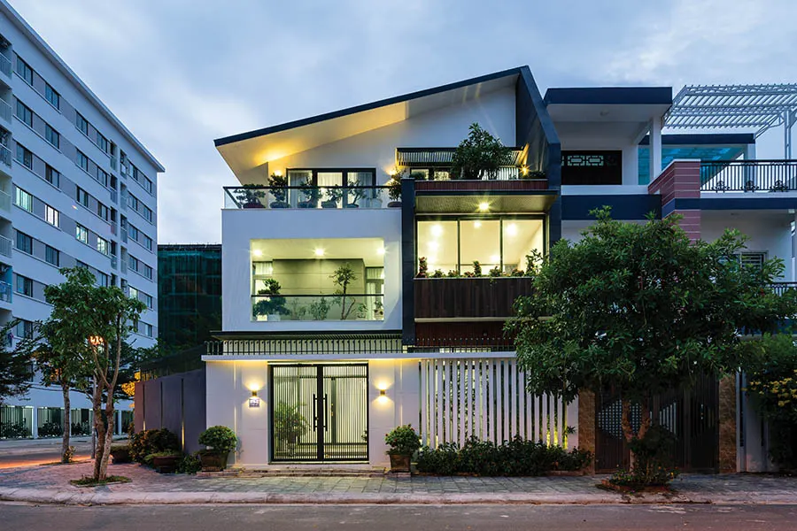 Kiến trúc villa xanh với không gian sân vườn thoáng mát