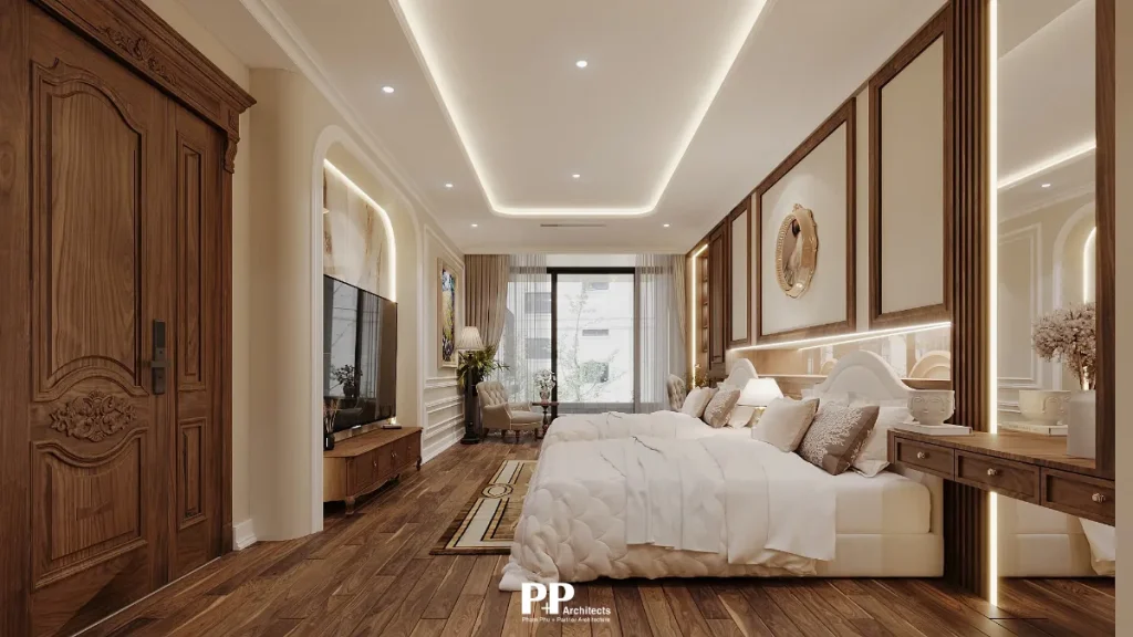 villa xanh dùng kính lớn nhưng cần kiểm soát ánh nắng tự nhiên