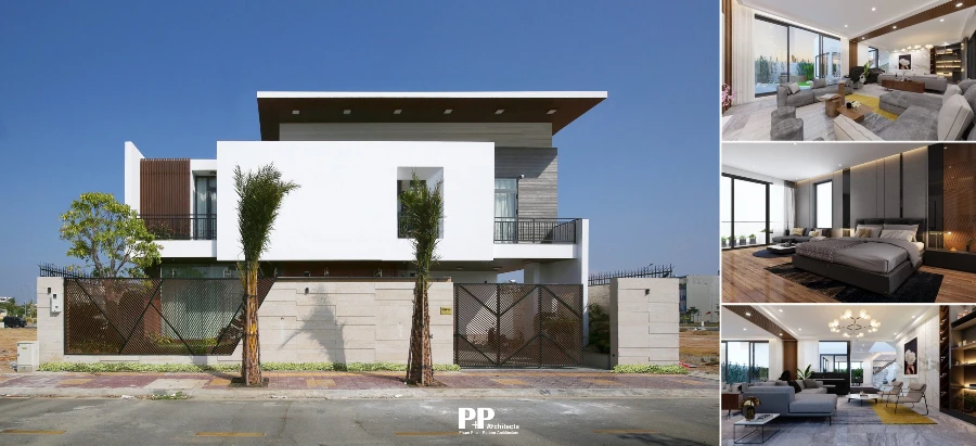 Thiết Kế Kiến Trúc Villa Xanh Nha Trang: Bền bỉ trước khi hậu đặc thù của địa phương 7 Thiết kế kiến trúc villa xanh Nha Trang với mặt tiền hiện đại và không gian nội thất đồng bộ