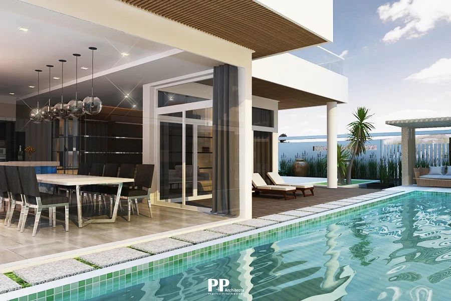 Thiết kế villa xanh Nha Trang trọn gói với hồ bơi, sân vườn và không gian mở ven biển
