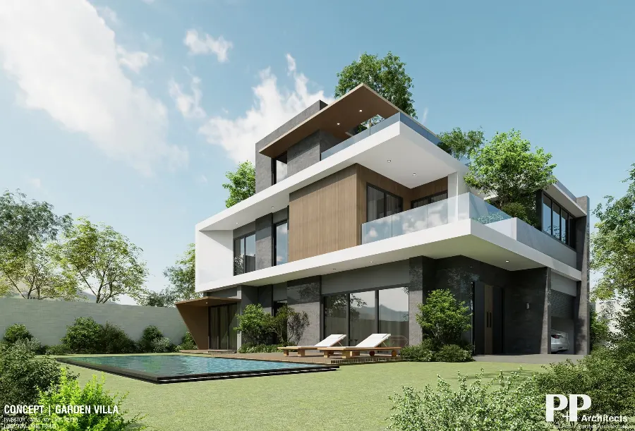 Net Zero villa xanh Nha Trang với biệt thự hiện đại, sân vườn và hồ bơi