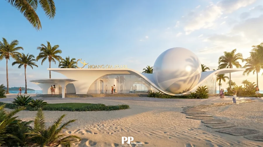 Thiết kế villa xanh Nha Trang với công trình nghỉ dưỡng ven biển lấy cảm hứng từ ngọc trai