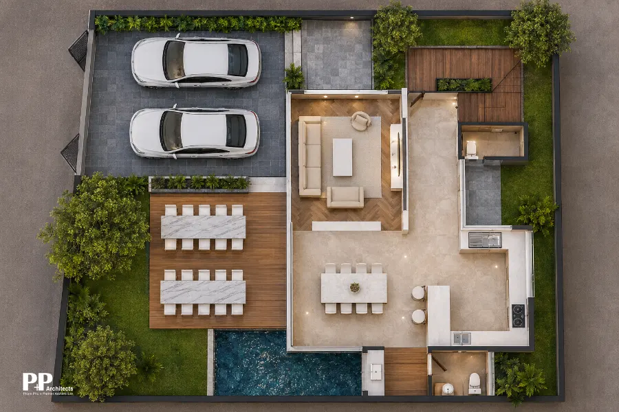 Công Ty Thiết Kế Biệt Thự Sân Vườn Nha Trang: 6 Tiêu Chí Lựa Chọn Phù Hợp 3 Thiết kế tổng mặt bằng biệt thự sân vườn Nha Trang kết hợp hồ bơi và cảnh quan