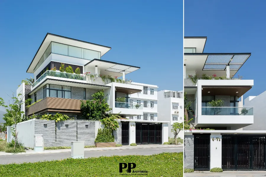 Công Ty Thiết Kế Biệt Thự Sân Vườn Nha Trang: 6 Tiêu Chí Lựa Chọn Phù Hợp 4 Thiết kế biệt thự sân vườn Nha Trang với ban công xanh và mái che nắng
