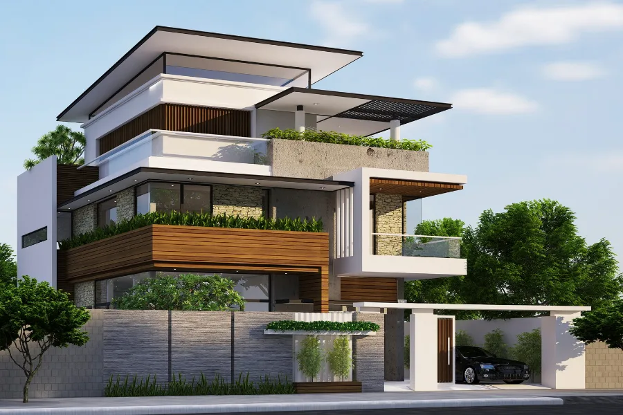 Công Ty Thiết Kế Biệt Thự Xanh Nha Trang 2026: Khi Kiến Trúc Trở Thành Một Phần Của Đời Sống Gần Thiên Nhiên 2 Công ty thiết kế biệt thự xanh Nha Trang với biệt thự hiện đại, ban công cây xanh và vật liệu gỗ