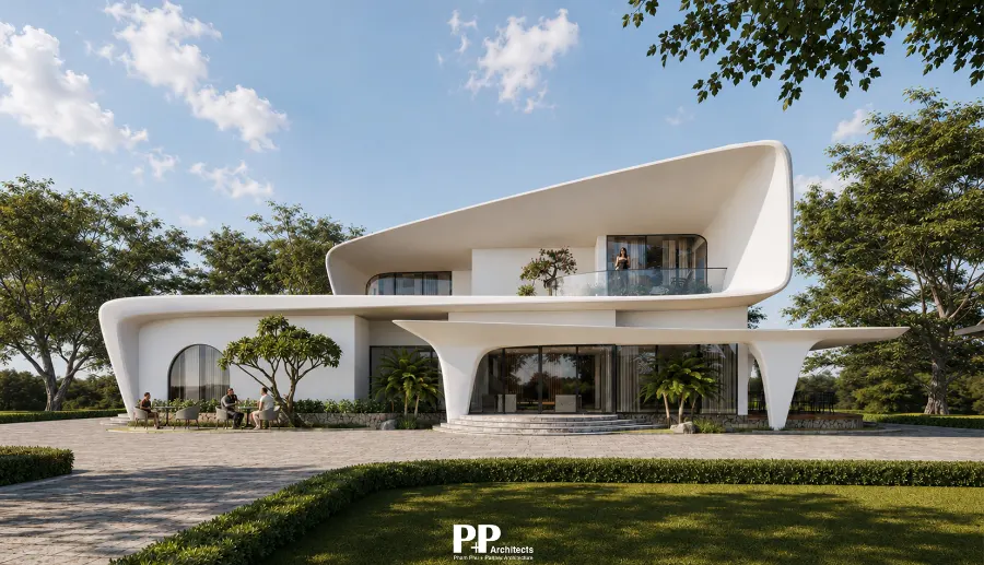 Thiết kế trọn gói villa xanh Nha Trang với kiến trúc mở và sân vườn