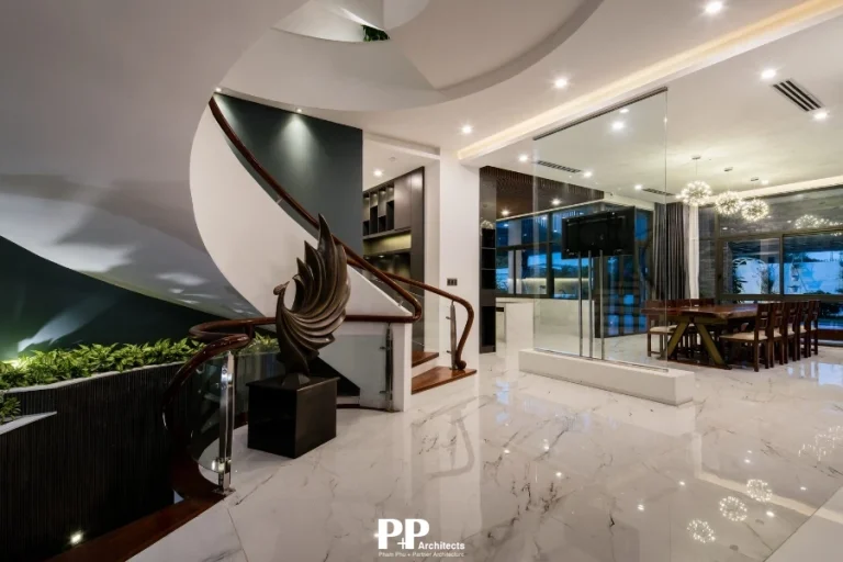 Công ty thiết kế villa xanh Nha Trang uy tín: 5 tiêu chí cần đánh giá trước khi ký hợp đồng 20 Công ty thiết kế villa xanh Nha Trang uy tín với cầu thang xoắn và không gian liên thông
