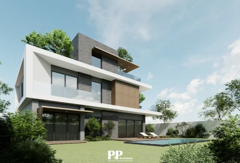 Đơn vị thiết kế villa Nha Trang uy tín với villa hiện đại kết nối hồ bơi và sân vườn
