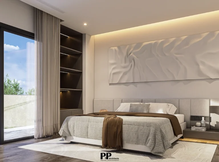 Thiết Kế Villa Nha Trang Uy Tín: 7 Giá Trị Tạo Nên Một Công Trình Có Chiều Sâu 22 Thiết kế phòng ngủ villa Nha Trang tinh tế với ánh sáng tự nhiên