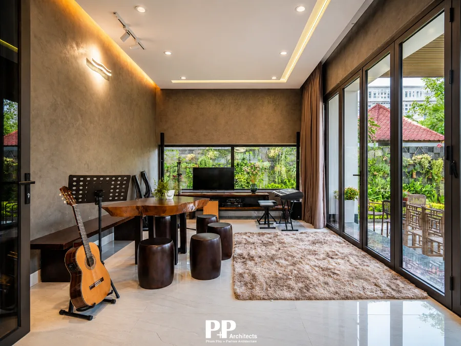 Thiết Kế Villa Nha Trang Uy Tín: 7 Giá Trị Tạo Nên Một Công Trình Có Chiều Sâu 8 Thiết kế phòng giải trí villa Nha Trang kết nối trực tiếp với sân vườn