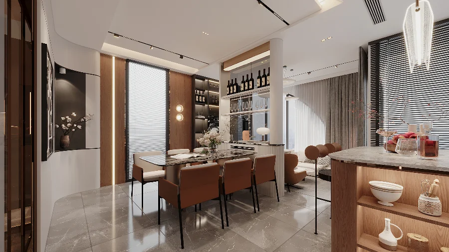 Kiến trúc sư biệt thự Nha Trang: 6 năng lực cần có với một dự án quy mô lớn 2 Kiến trúc sư biệt thự Nha Trang với không gian phòng ăn và bếp hiện đại