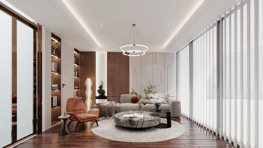 Kiến trúc sư biệt thự Nha Trang: 6 năng lực cần có với một dự án quy mô lớn 3 Kiến trúc sư biệt thự Nha Trang với phòng khách hiện đại và hệ cửa kính lớn