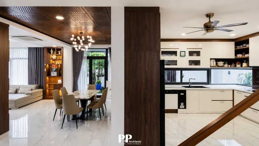 Kinh nghiệm chọn công ty thiết kế villa Nha Trang qua cách bố trí bếp và phòng ăn