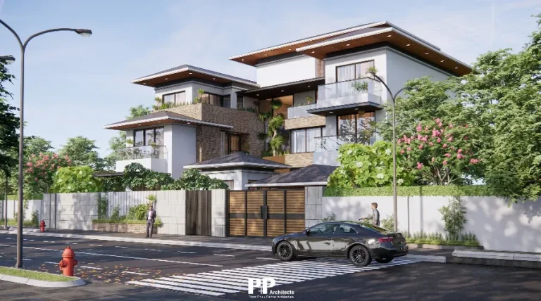Thiết kế villa biệt thự Nha Trang trên khu đất đô thị: 7 cách tạo khoảng xanh và sự riêng tư 20 Thiết kế villa biệt thự Nha Trang trên khu đất đô thị với kiến trúc nhiều lớp và cảnh quan bao quanh