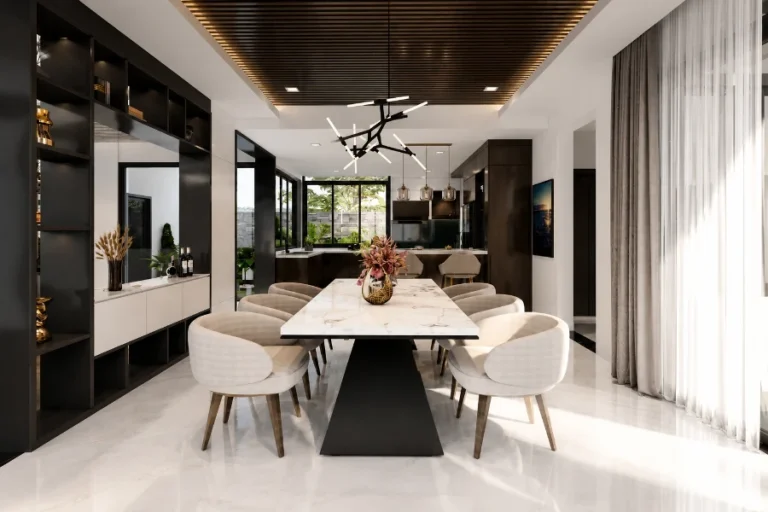 Thiết kế villa biệt thự trọn gói Nha Trang: 7 yếu tố cần được tính từ đầu 24 Thiết kế villa biệt thự trọn gói Nha Trang với phòng ăn liên thông khu bếp
