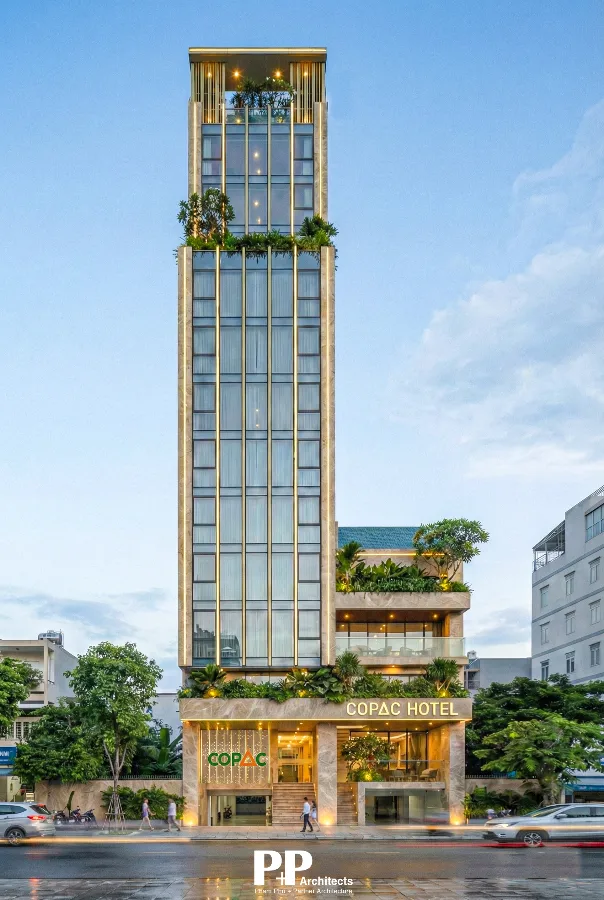Thiết kế căn hộ dịch vụ xanh Đà Lạt: 7 yếu tố cần biết 3 Thiết kế căn hộ dịch vụ xanh Đà Lạt với mặt đứng hiện đại và yếu tố cây xanh theo tầng