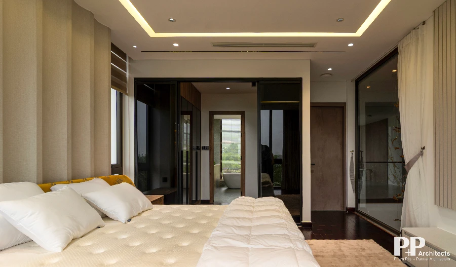 Thiết kế villa biệt thự Nha Trang theo khí hậu với không gian phòng ngủ kết nối nhiều hướng mở